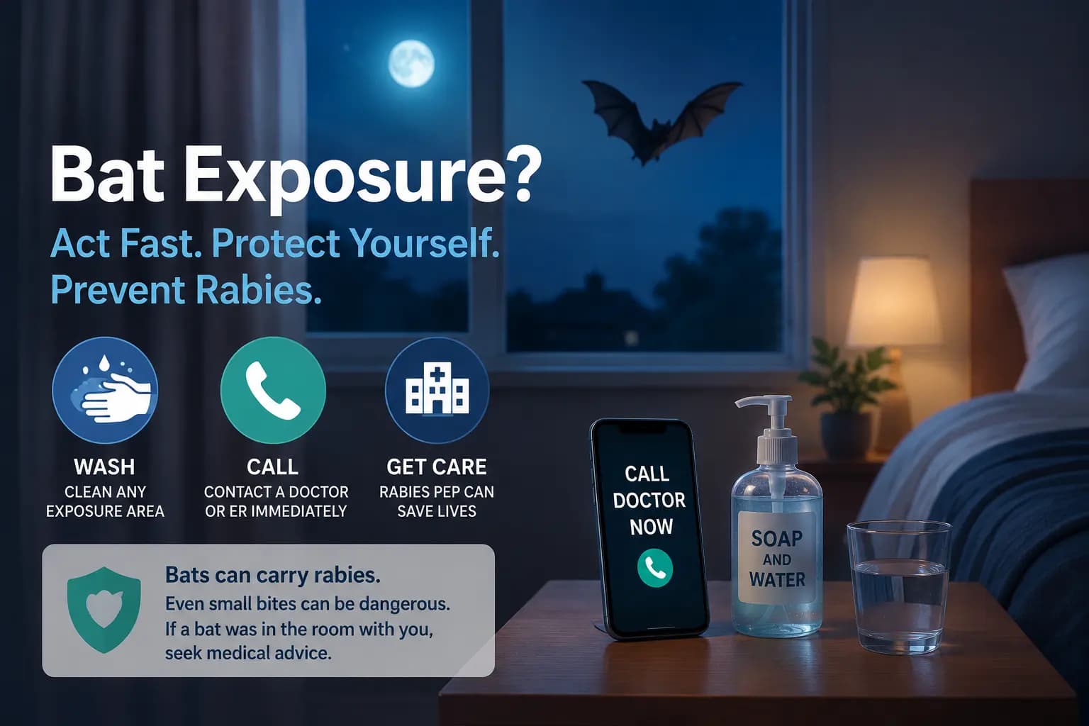 Bat exposure or bite: what to do immediately, even if you felt nothing